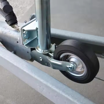 Heavy-Duty Semi-Automatic Jockey Wheel 60mm 400kg Max Load 130x90mm Direct Flange Mount |Caravan & Trailer Stabiliser