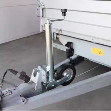 Heavy-Duty Semi-Automatic Jockey Wheel 60mm 400kg Max Load 130x90mm Direct Flange Mount |Caravan & Trailer Stabiliser