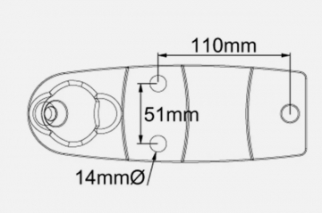 Trailer Coupling  2Hole Quick Release Hitch 2000kg 50mm Tow
